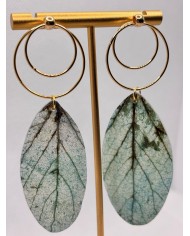 EDICIÓN LIMITADA pendientes artesanos de hoja natural esqueletizada