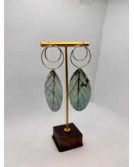 EDICIÓN LIMITADA pendientes artesanos de hoja natural esqueletizada
