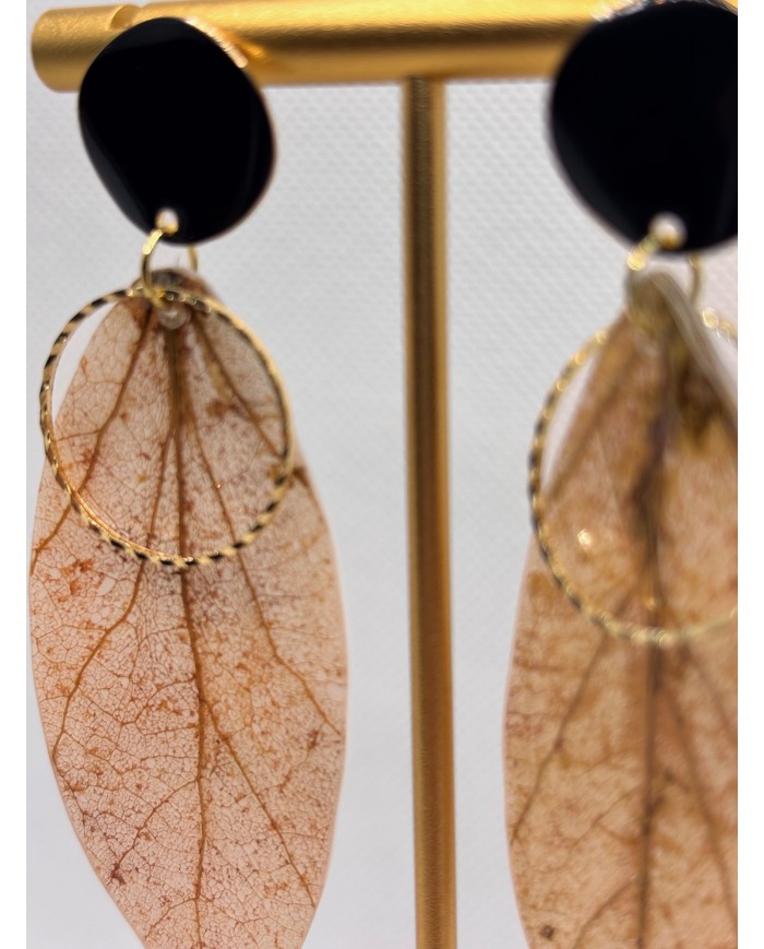 EDICIÓN LIMITADA pendientes artesanos de hoja natural