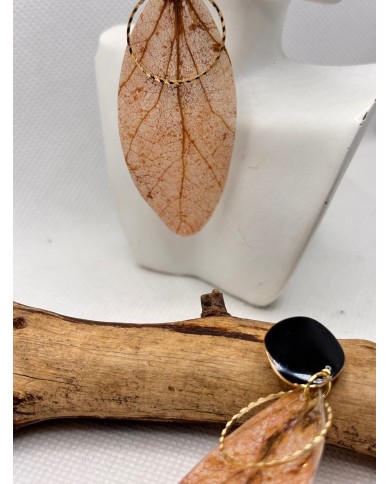 EDICIÓN LIMITADA pendientes artesanos de hoja natural
