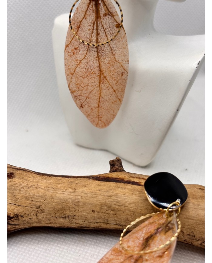 EDICIÓN LIMITADA pendientes artesanos de hoja natural
