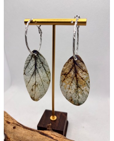 EDICIÓN LIMITADA pendientes artesanos de hoja natural