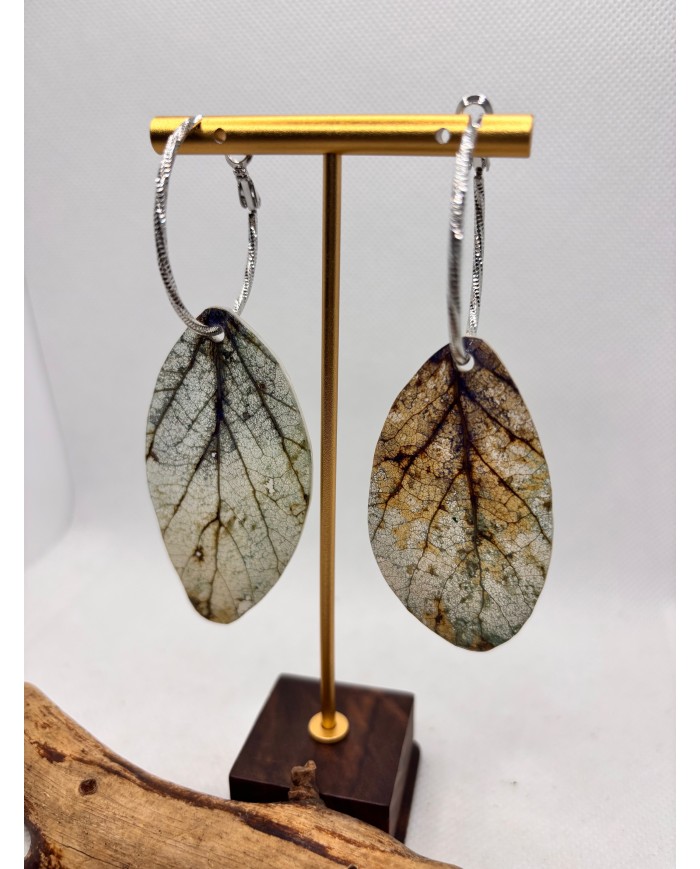 EDICIÓN LIMITADA pendientes artesanos de hoja natural
