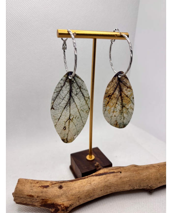 EDICIÓN LIMITADA pendientes artesanos de hoja natural