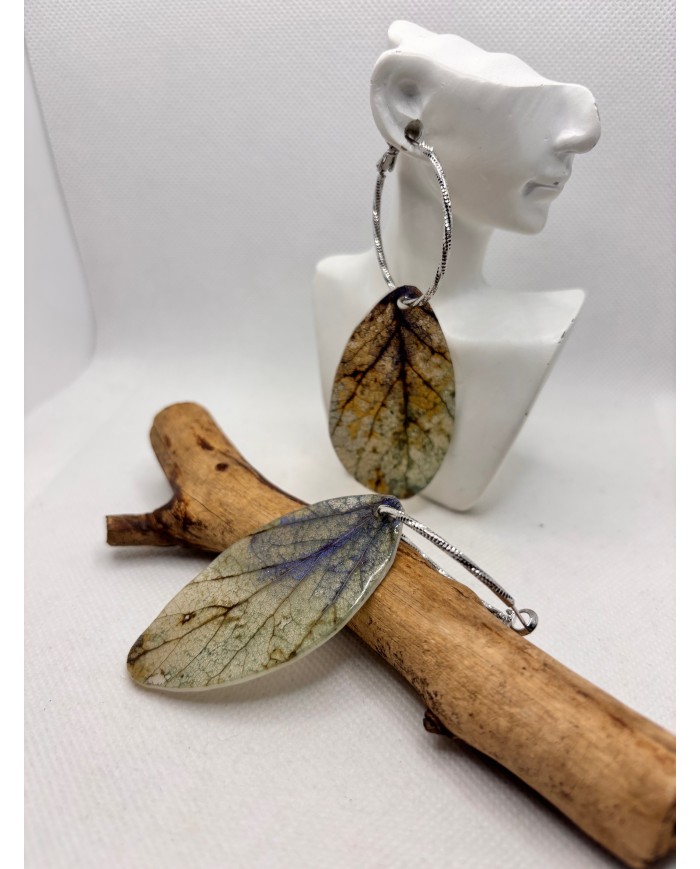 EDICIÓN LIMITADA pendientes artesanos de hoja natural