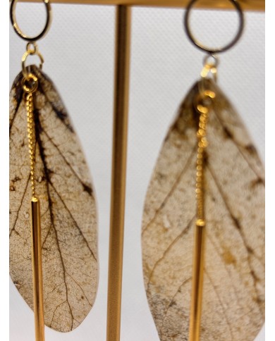 EDICIÓN LIMITADA pendientes artesanos de hoja natural