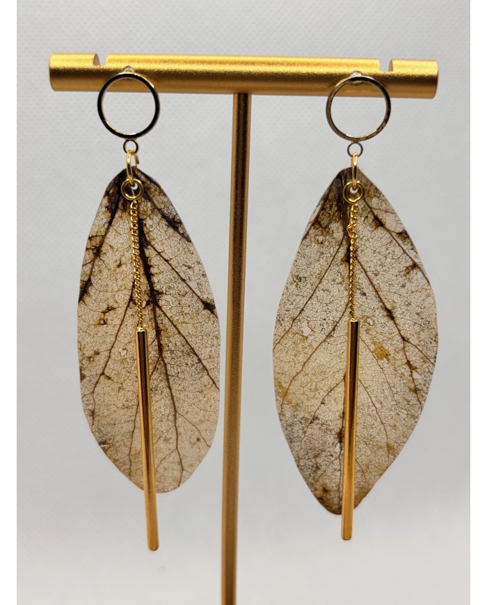 EDICIÓN LIMITADA pendientes artesanos de hoja natural