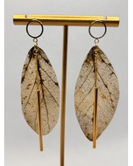 EDICIÓN LIMITADA pendientes artesanos de hoja natural