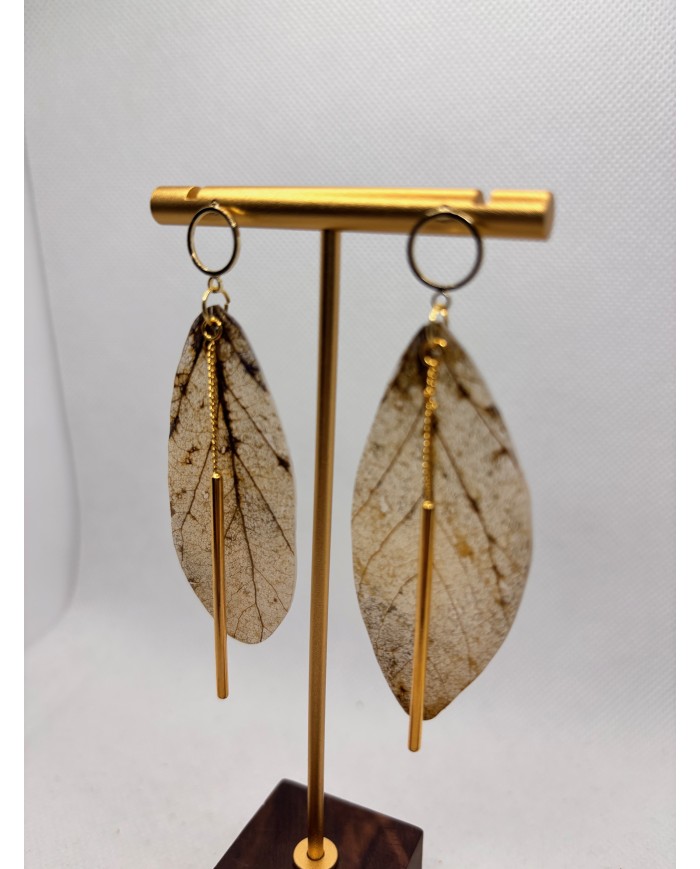 EDICIÓN LIMITADA pendientes artesanos de hoja natural