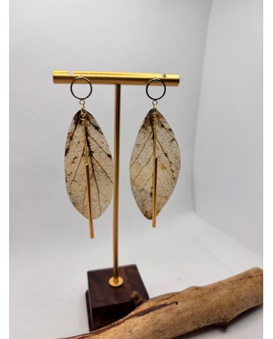 EDICIÓN LIMITADA pendientes artesanos de hoja natural