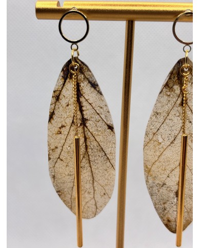 EDICIÓN LIMITADA pendientes artesanos de hoja natural