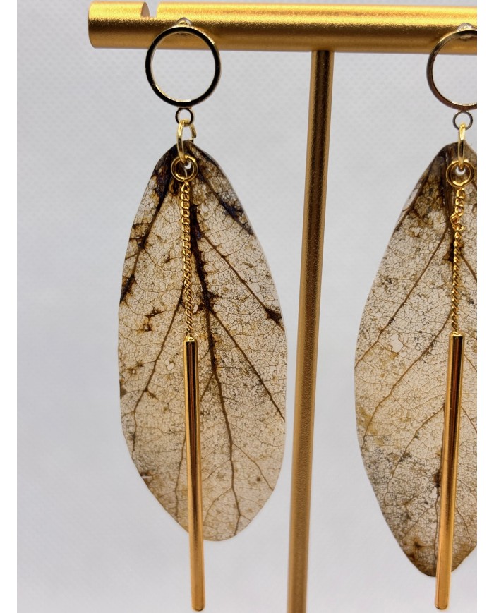 EDICIÓN LIMITADA pendientes artesanos de hoja natural