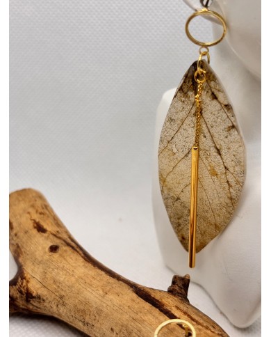 EDICIÓN LIMITADA pendientes artesanos de hoja natural