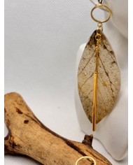 EDICIÓN LIMITADA pendientes artesanos de hoja natural