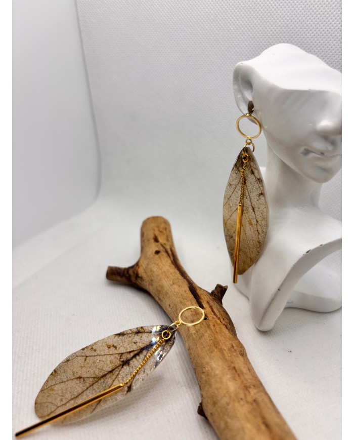 EDICIÓN LIMITADA pendientes artesanos de hoja natural