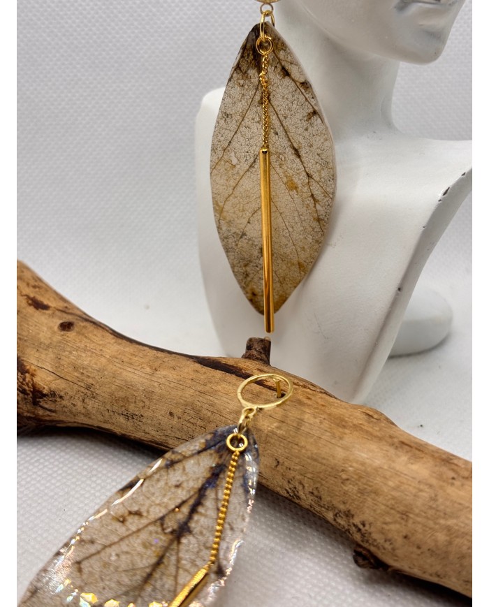 EDICIÓN LIMITADA pendientes artesanos de hoja natural