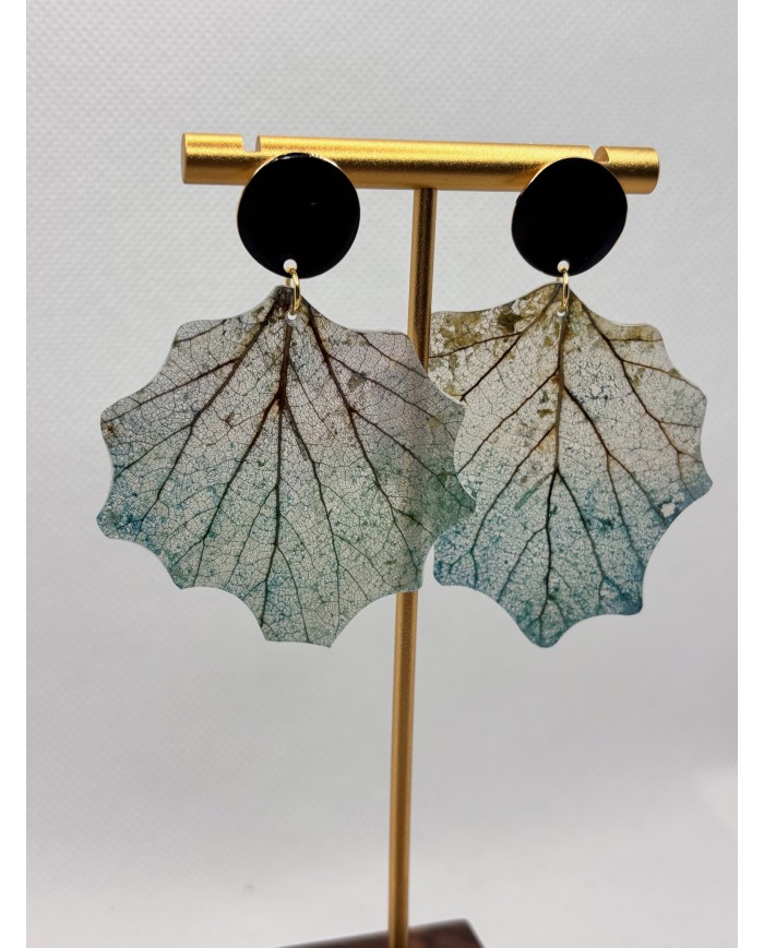 EDICIÓN LIMITADA pendientes artesanos de hoja natural
