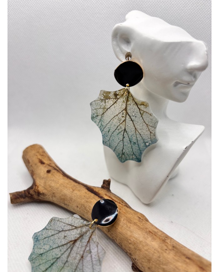 EDICIÓN LIMITADA pendientes artesanos de hoja natural