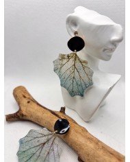 EDICIÓN LIMITADA pendientes artesanos de hoja natural