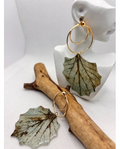EDICIÓN LIMITADA pendientes artesanos de hoja natural