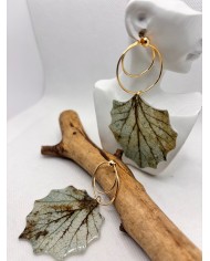 EDICIÓN LIMITADA pendientes artesanos de hoja natural