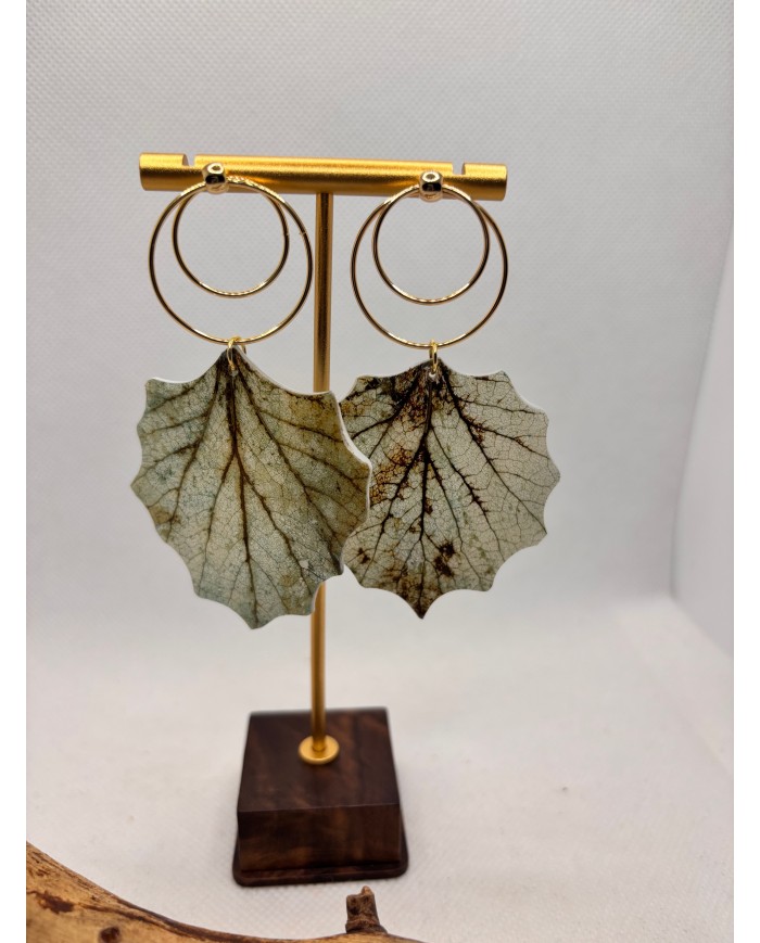 EDICIÓN LIMITADA pendientes artesanos de hoja natural