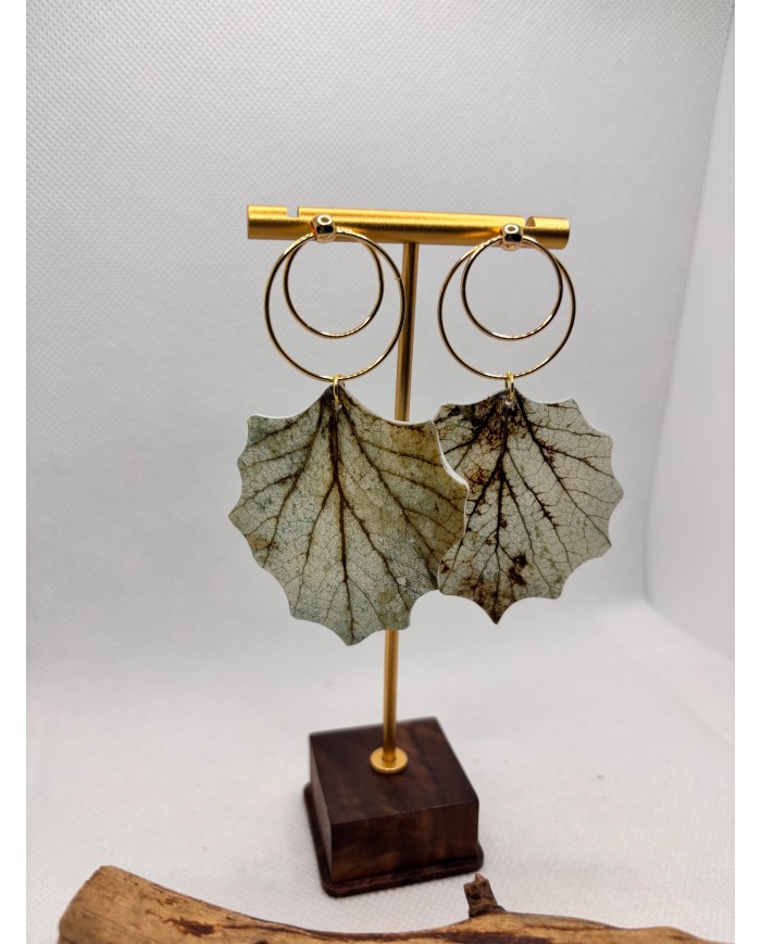 EDICIÓN LIMITADA pendientes artesanos de hoja natural