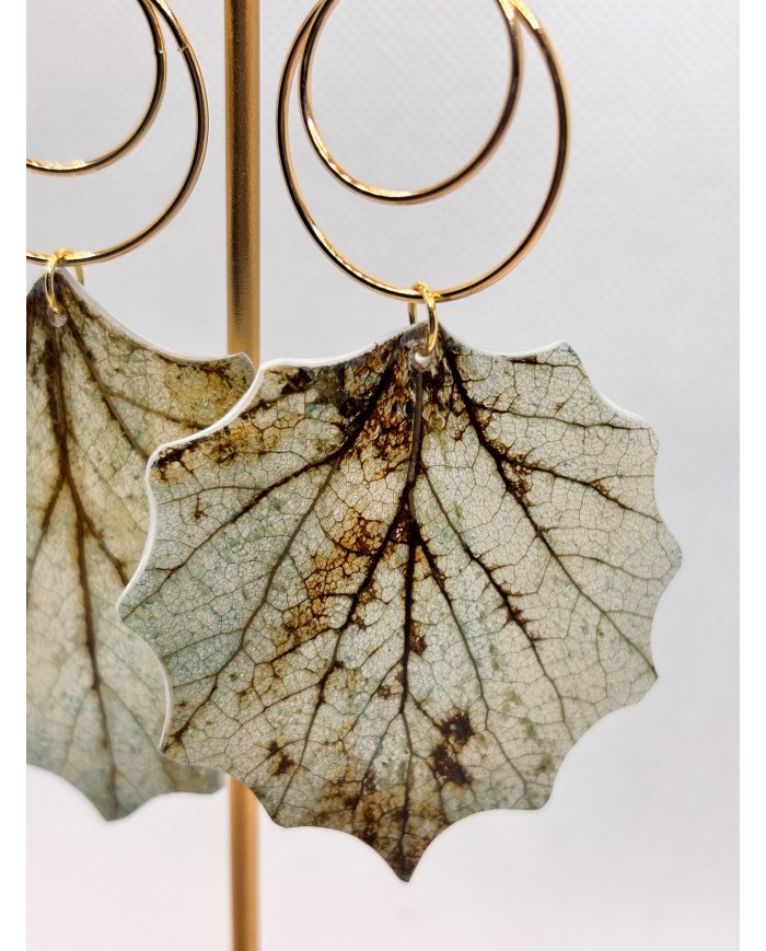 EDICIÓN LIMITADA pendientes artesanos de hoja natural