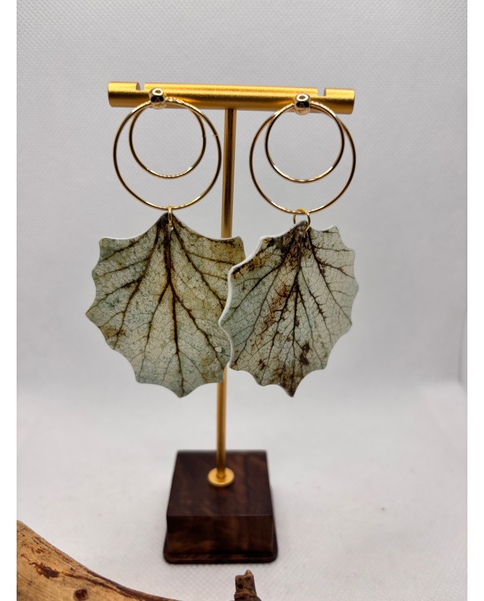 EDICIÓN LIMITADA pendientes artesanos de hoja natural