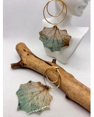 EDICIÓN LIMITADA pendientes de hoja natural esqueletizada