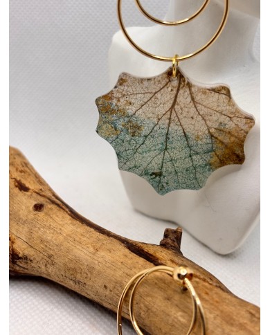 EDICIÓN LIMITADA pendientes de hoja natural esqueletizada