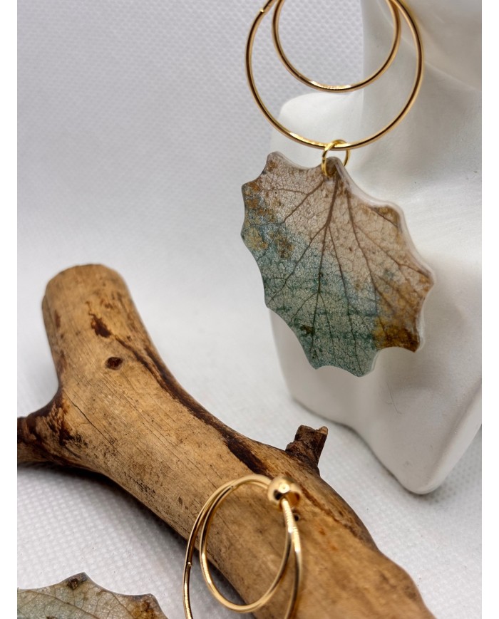 EDICIÓN LIMITADA pendientes de hoja natural esqueletizada