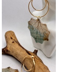 EDICIÓN LIMITADA pendientes de hoja natural esqueletizada