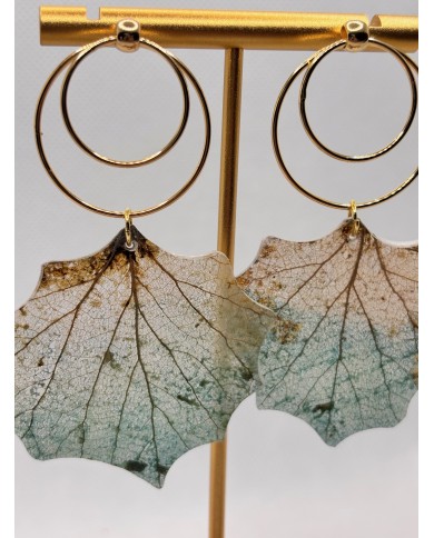EDICIÓN LIMITADA pendientes de hoja natural esqueletizada