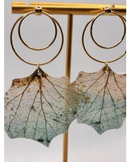 EDICIÓN LIMITADA pendientes de hoja natural esqueletizada
