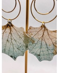 EDICIÓN LIMITADA pendientes de hoja natural esqueletizada
