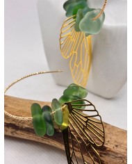 PENDIENTES DE CRISTAL MARINO artesanos