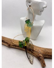 PENDIENTES DE CRISTAL MARINO artesanos