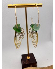 PENDIENTES DE CRISTAL MARINO artesanos