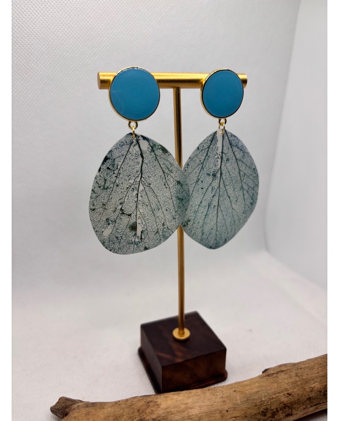EDICIÓN LIMITADA pendientes artesanos de hoja natural