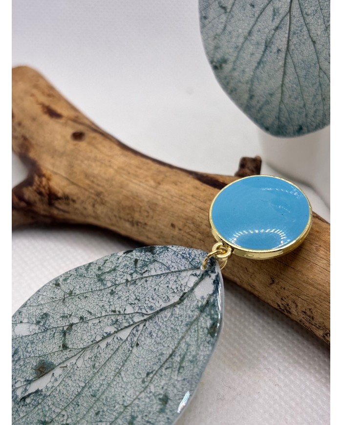 EDICIÓN LIMITADA pendientes artesanos de hoja natural