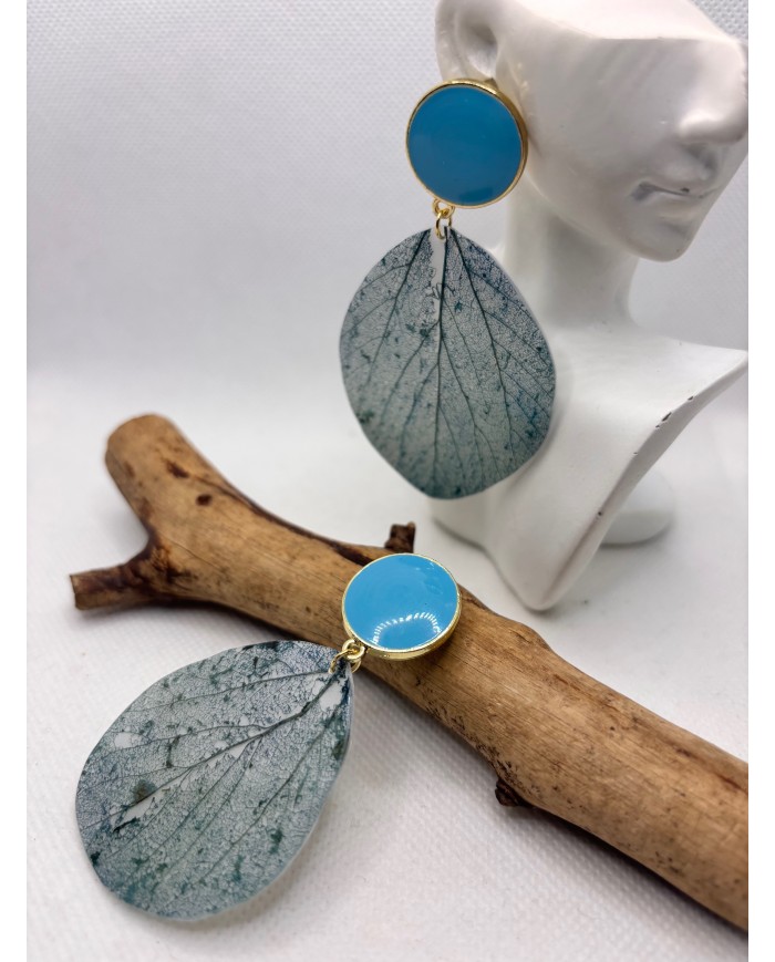 EDICIÓN LIMITADA pendientes artesanos de hoja natural