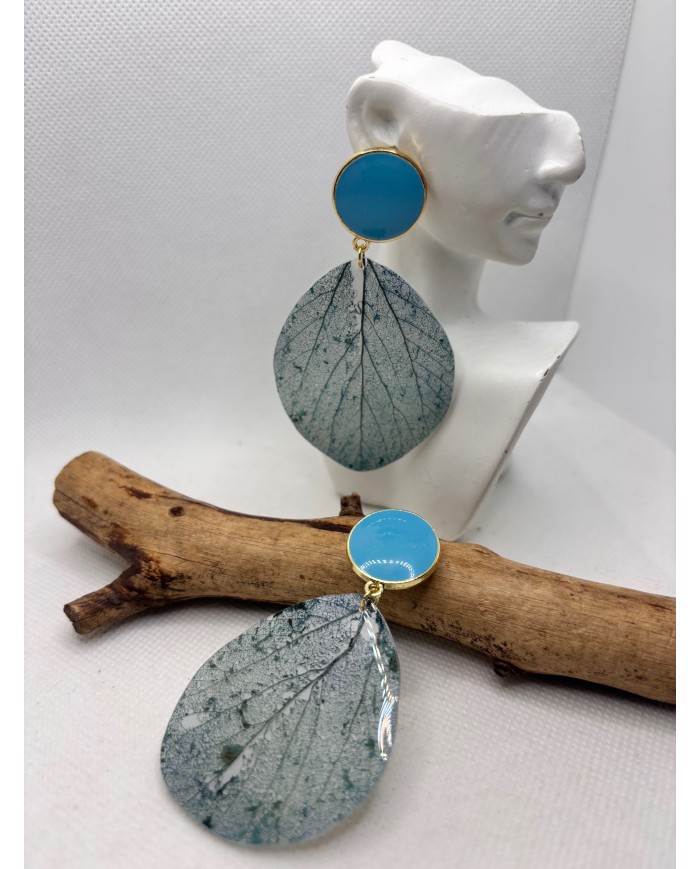 EDICIÓN LIMITADA pendientes artesanos de hoja natural
