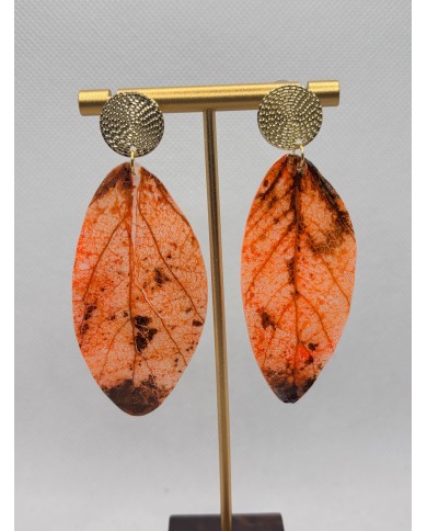 EDICIÓN LIMITADA pendientes artesanos de hoja natural