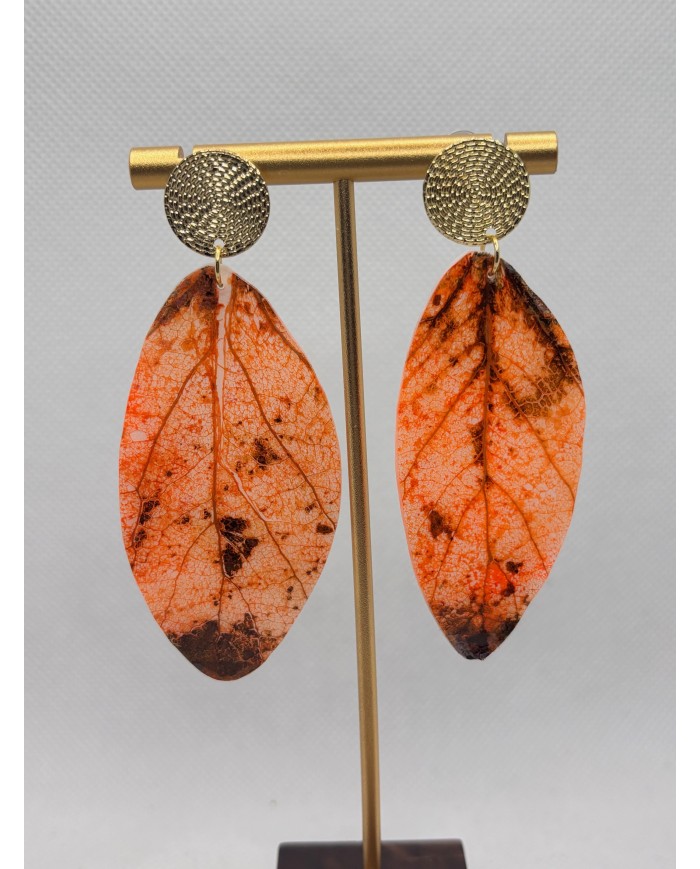 EDICIÓN LIMITADA pendientes artesanos de hoja natural