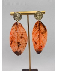 EDICIÓN LIMITADA pendientes artesanos de hoja natural