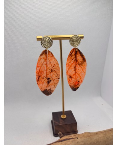 EDICIÓN LIMITADA pendientes artesanos de hoja natural