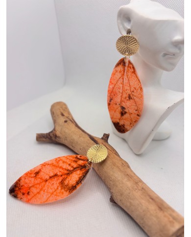 EDICIÓN LIMITADA pendientes artesanos de hoja natural