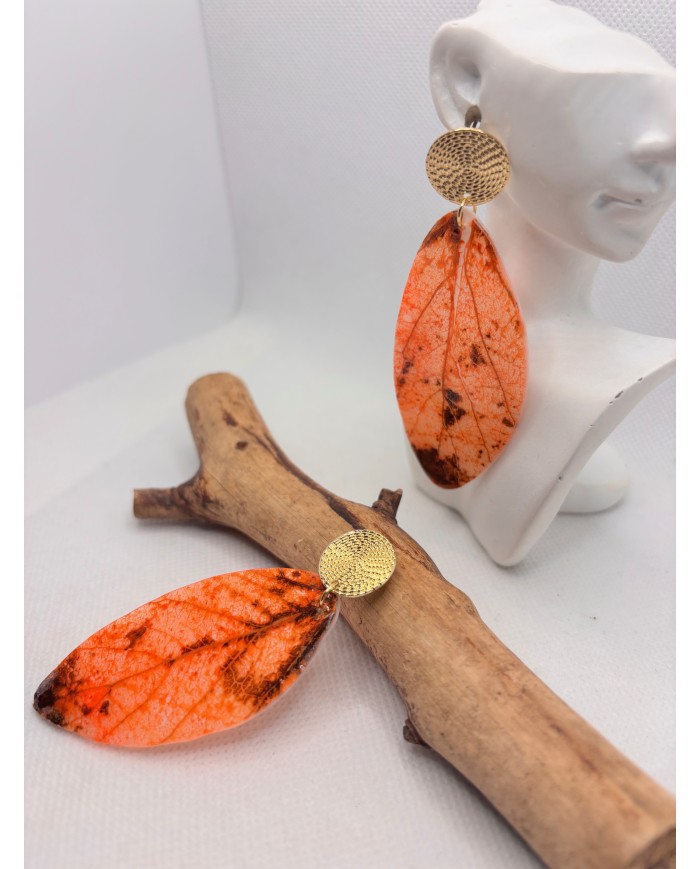 EDICIÓN LIMITADA pendientes artesanos de hoja natural
