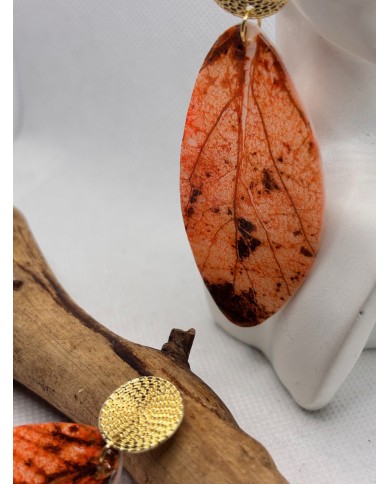 EDICIÓN LIMITADA pendientes artesanos de hoja natural